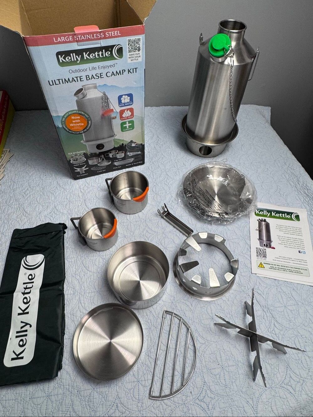 Kelly Kettle Ultimate Stainless Steel Large Base Camp Kit